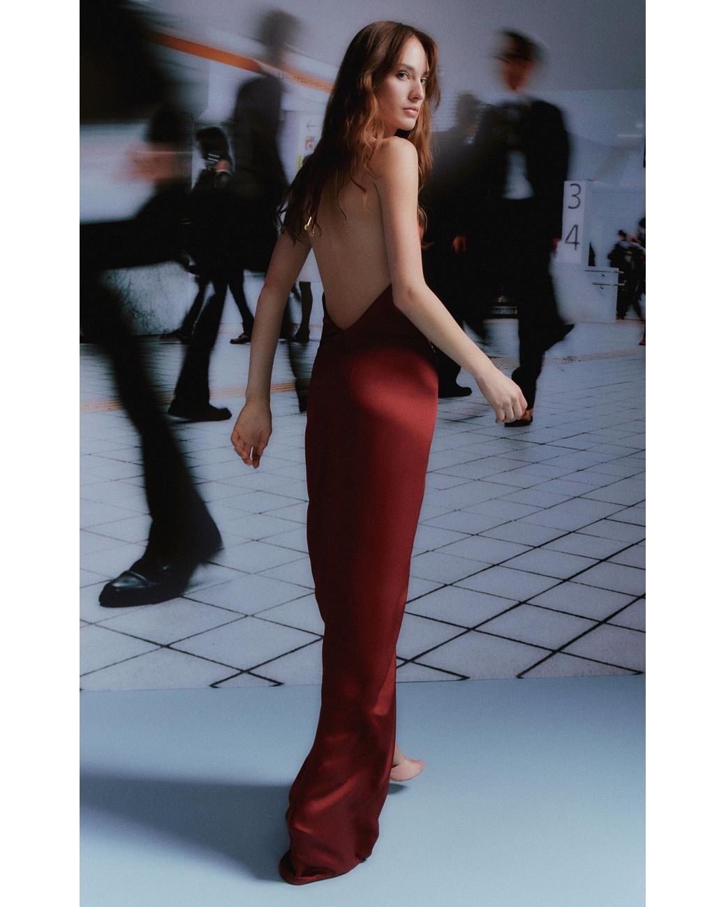 silvia tcherassi jazmin gathered satin maxi dress Silvia Tcherassi Jazmin Maxi Dress in Red