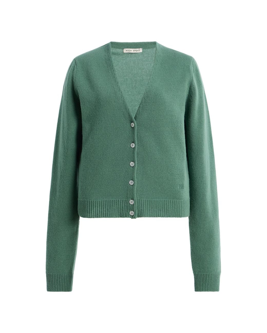 High Sport Green Cardi Wool-Cashmere Cardigan