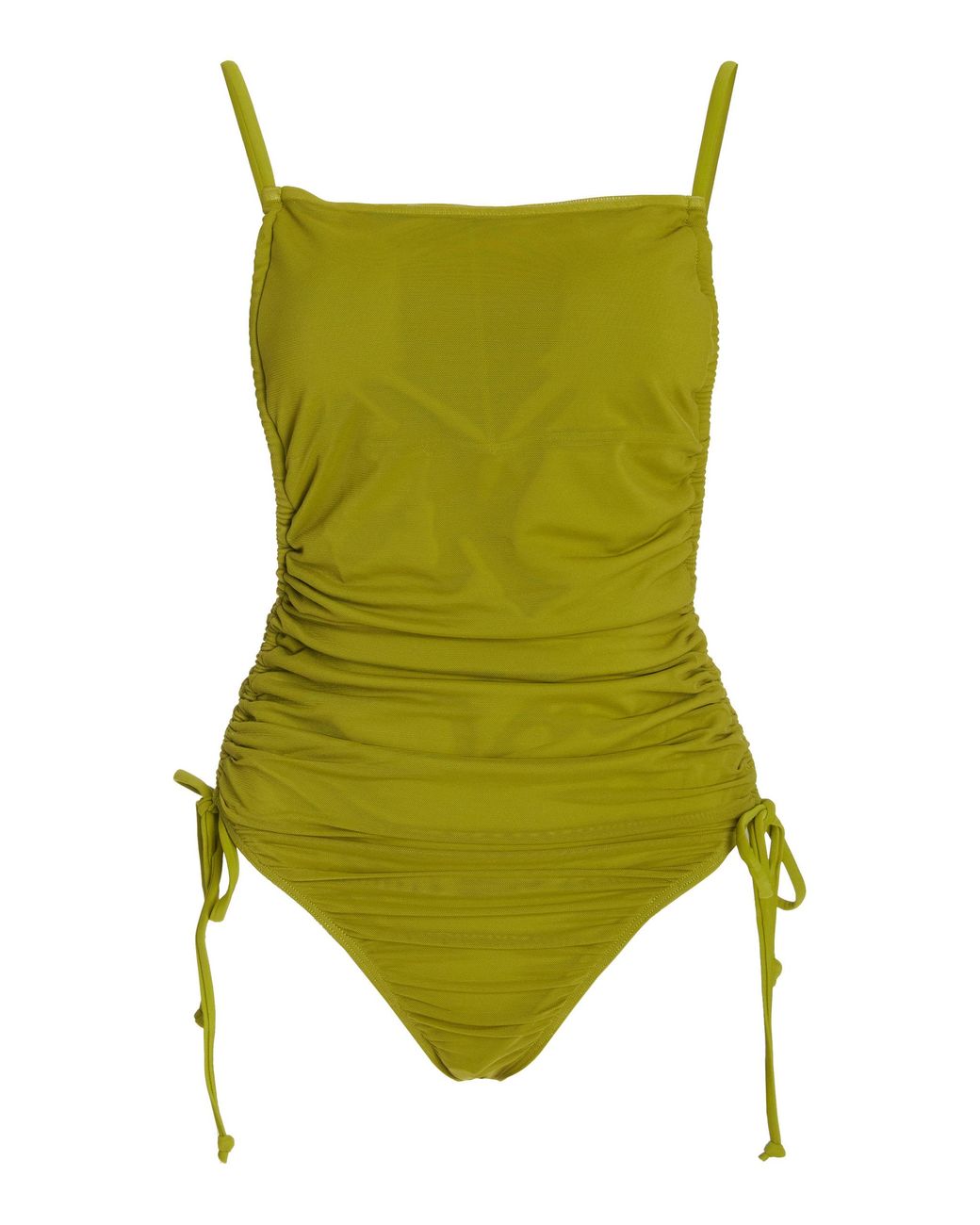 Andrea Iyamah Adan Ruched Onepiece Swimsuit in Olive (Green) Lyst