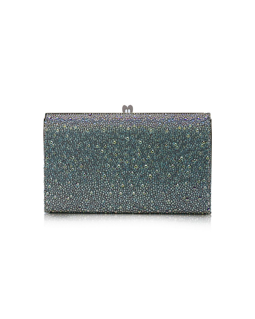 Christian Louboutin Green Fetish Crystal-embellished Clutch
