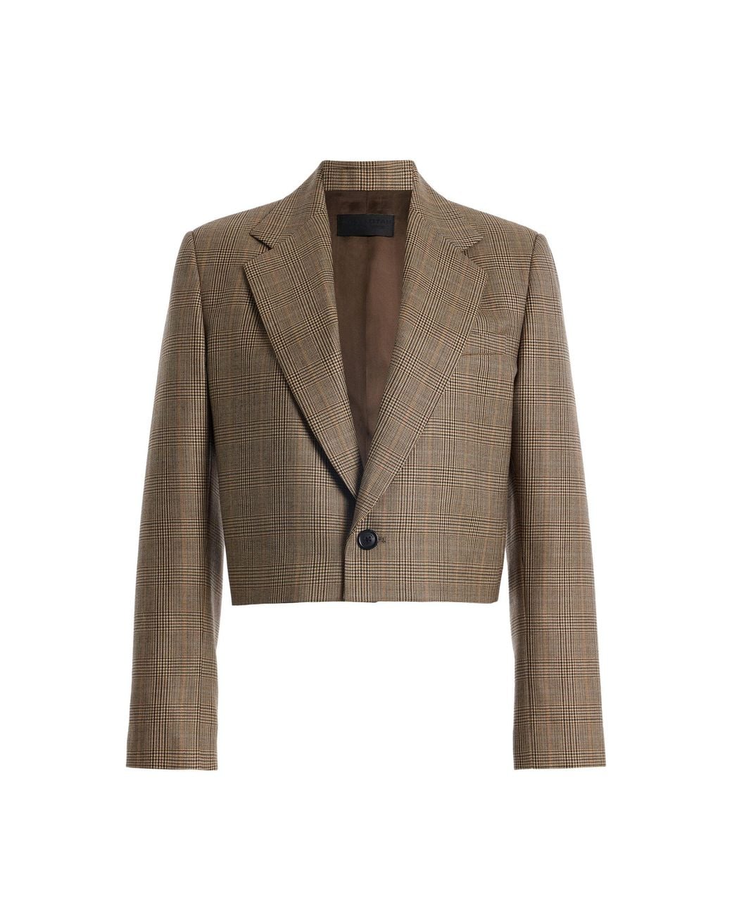 Nili Lotan Brown Swan Checked Wool Jacket
