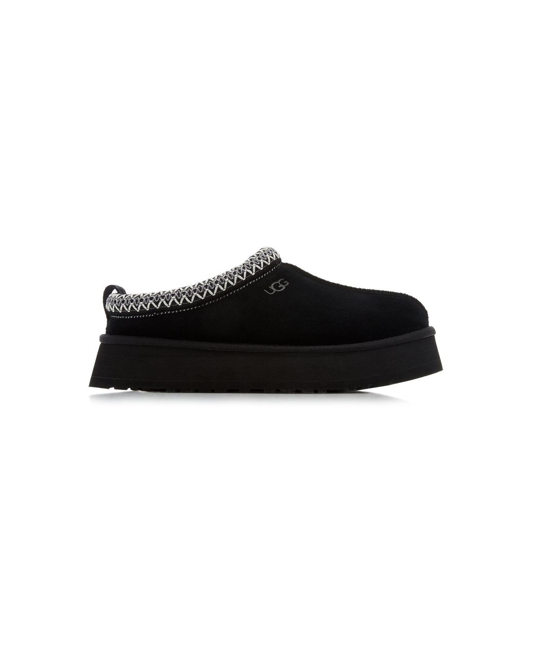Ugg Black Taz Sheepskin Platform Slippers