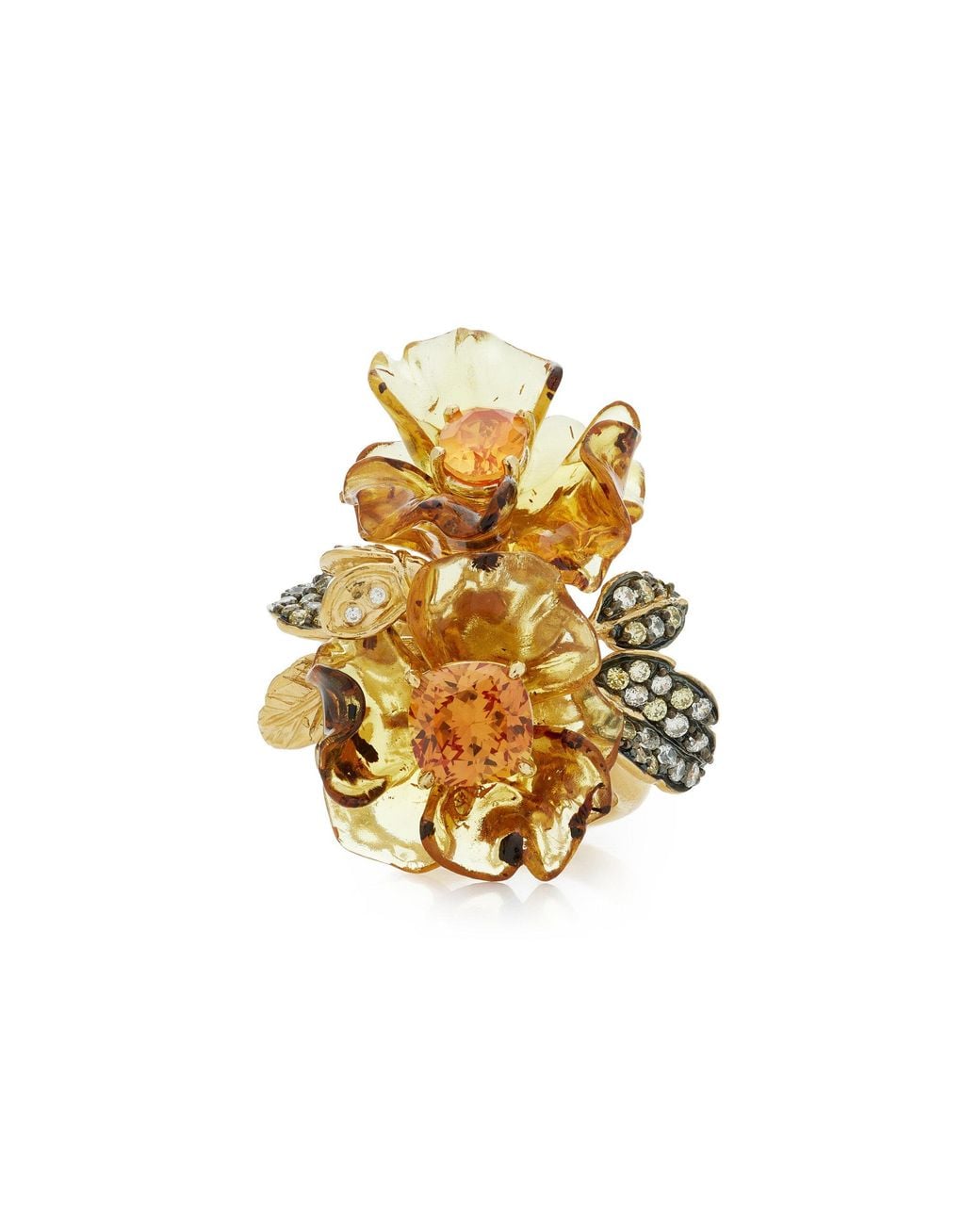 Anabela Chan Metallic Amber Garden !8k Gold Vermeil Multi-stone Ring