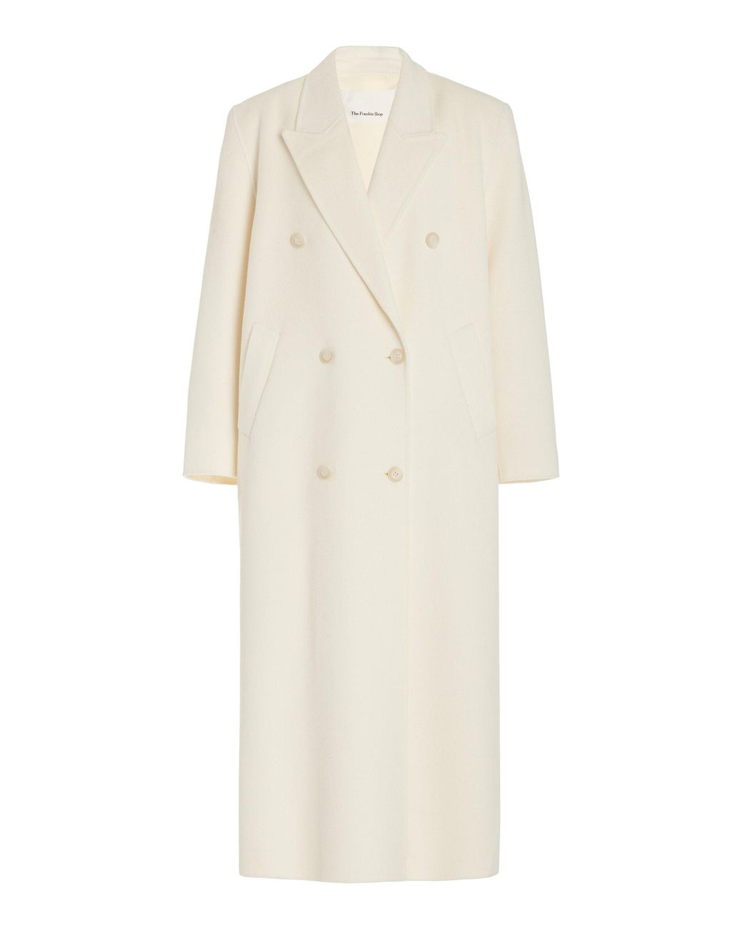 Frankie Shop Natural Gaia Double-breasted Wool-blend Coat