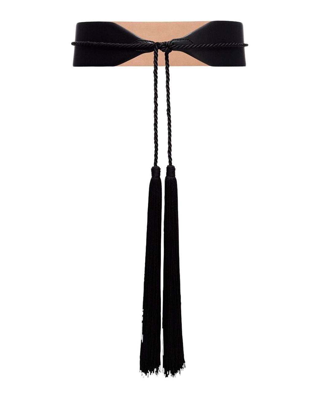 Alaïa Black Tasseled Leather Bustier Belt