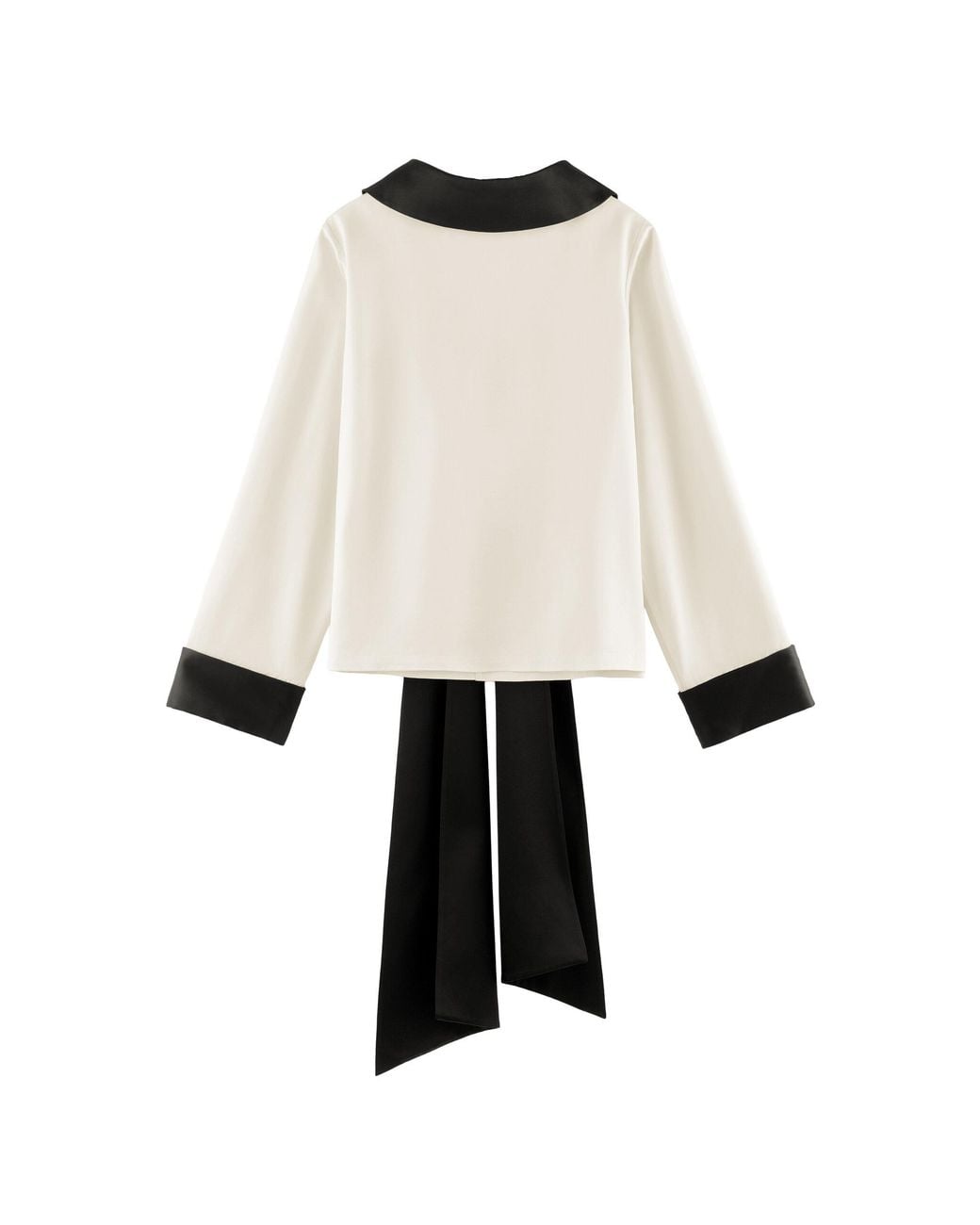 ARAKII Natural Exclusive Wide Cuff Satin Blouse