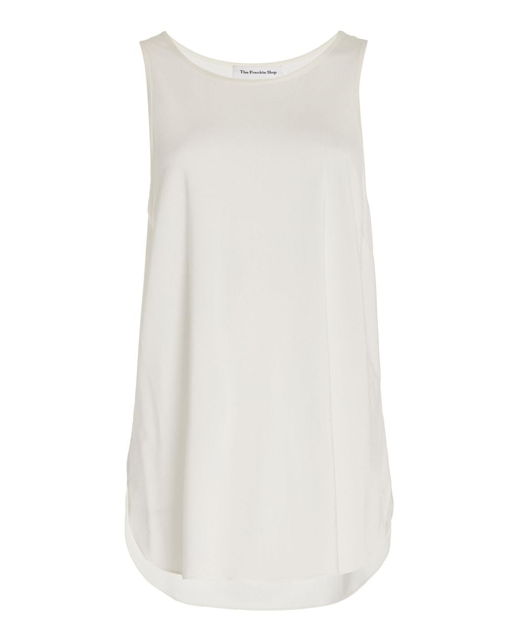 Frankie Shop White Exclusive Alma Oversized Knit Tank Top