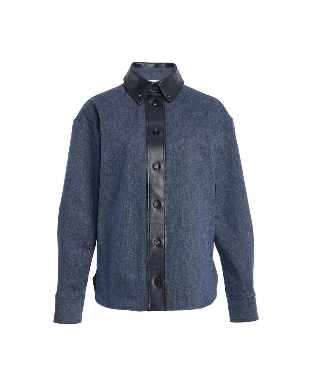 Ferragamo Blue Cotton Shirt