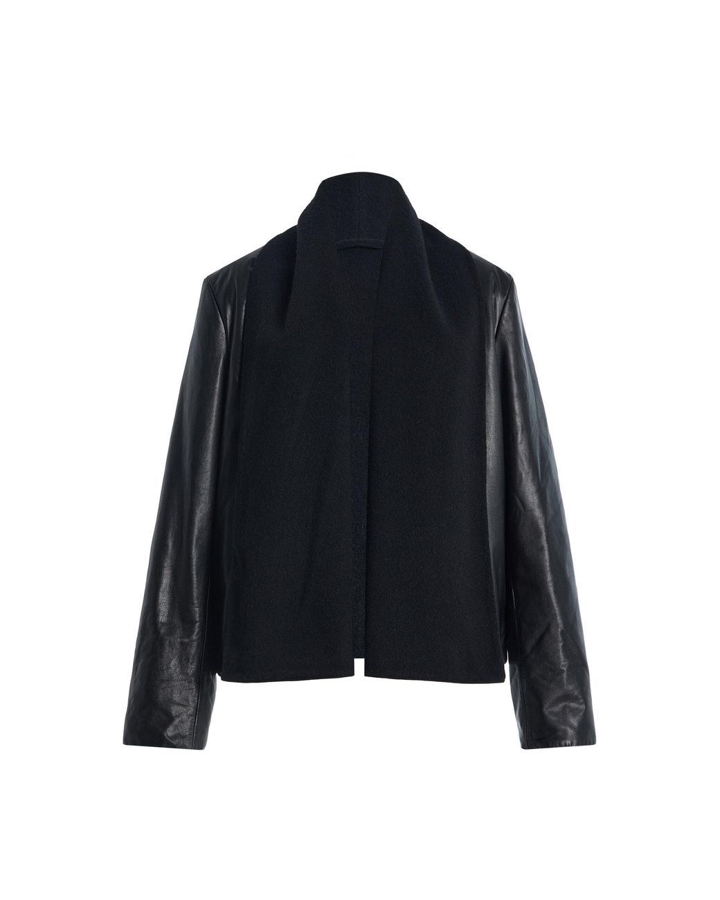 Totême Black Scarf Leather Jacket
