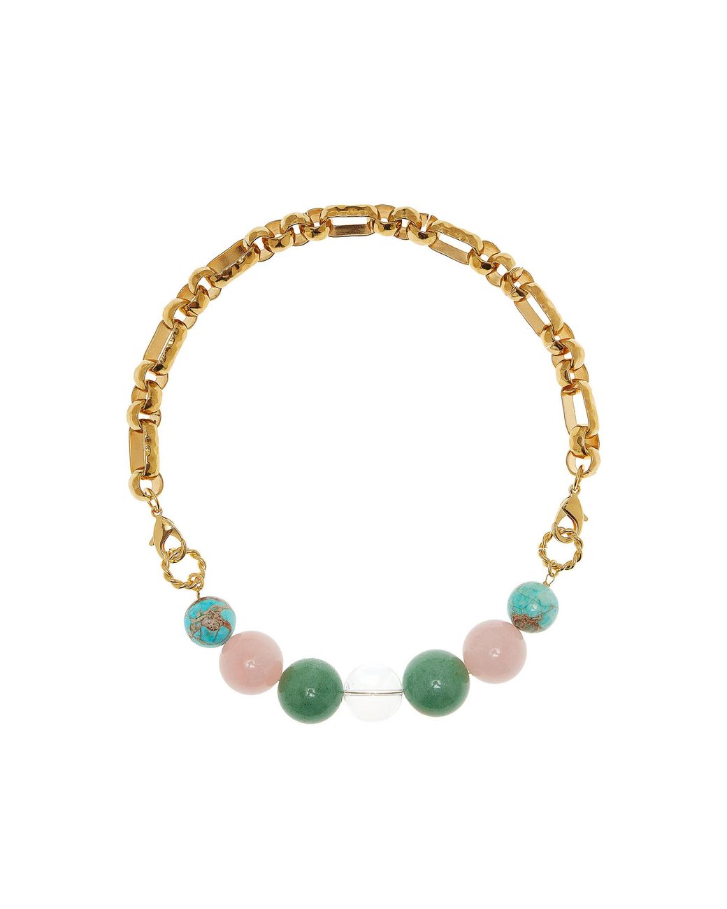 Sylvia Toledano Multicolor Bubbles 22K-Plated Brass-Stone Necklace