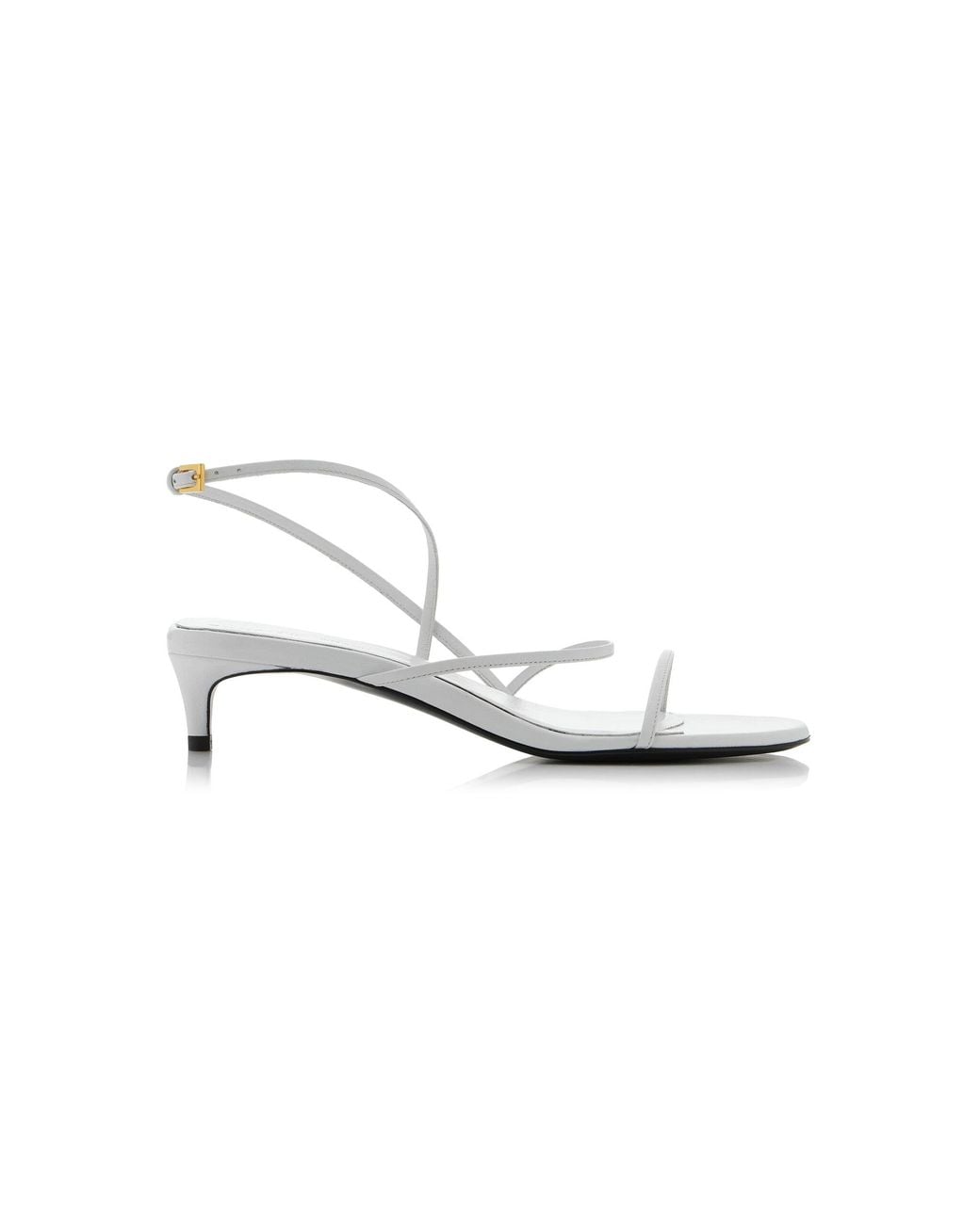 Khaite White Loop Leather Sandals
