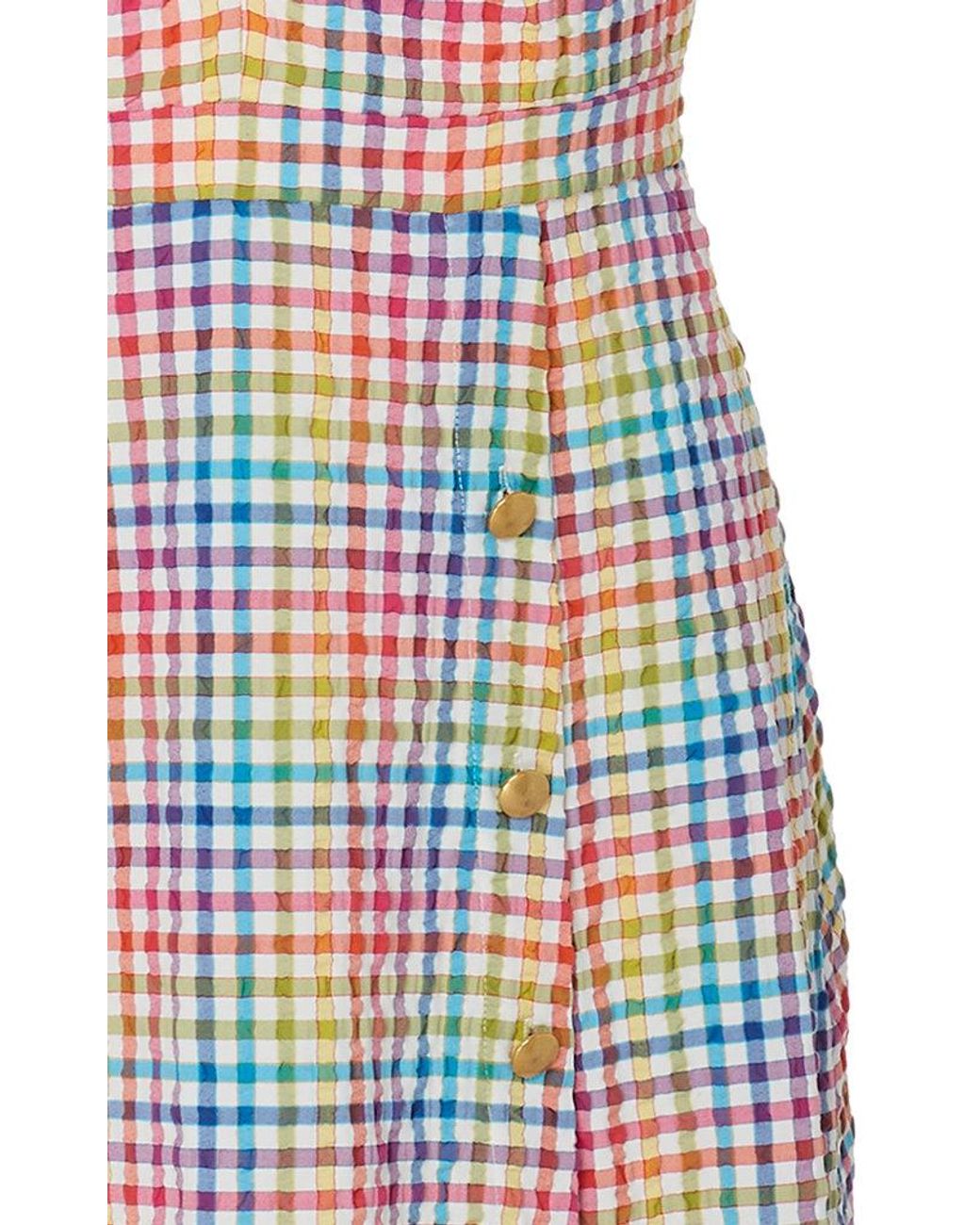 Saloni Synthetic Anya Rainbow Gingham 