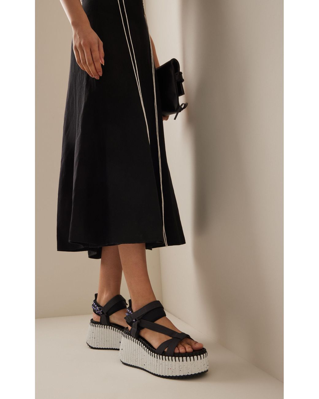 Neoprene outlet platform sandal