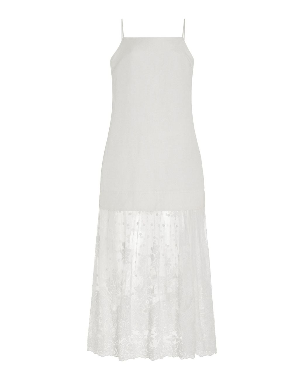 white a line grad dress WEDTREND Mother Simple White Graduation Dress With Ruffles Square Neck  High-Low A Line Engagement Dress main image 1