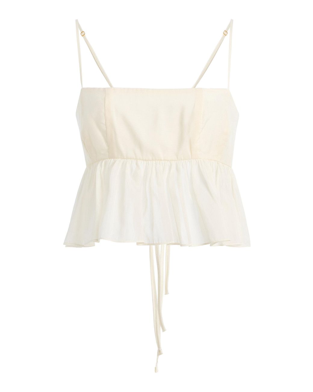 Moré Noir Natural Dune Cotton-Silk Voile Top