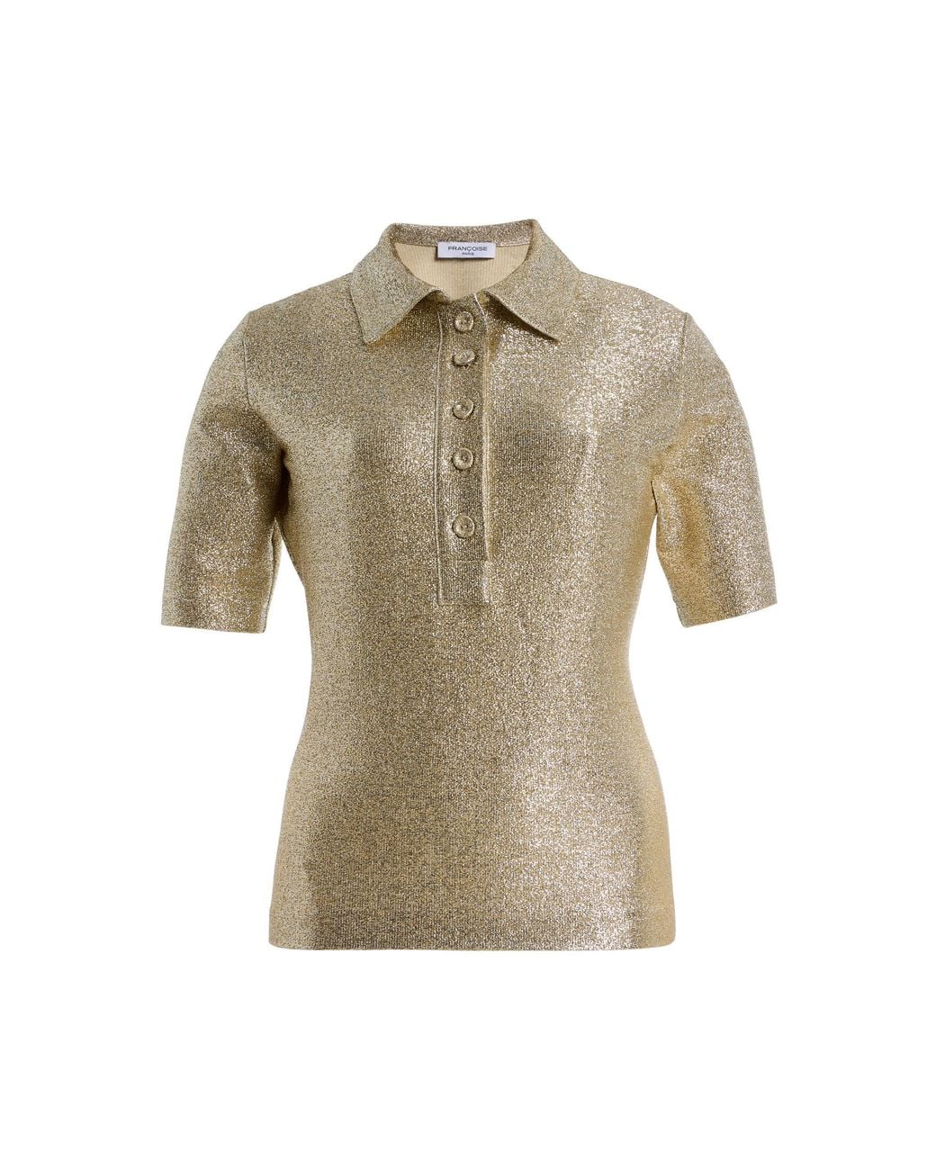 Franchise Natural Clover Metallic Jersey Top