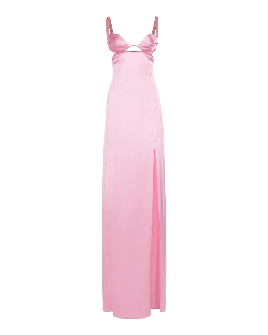 chinese dress ladies Larissa Satin Maxi Dress with Ruched Petals / Blush Gold | Meshki main image 0
