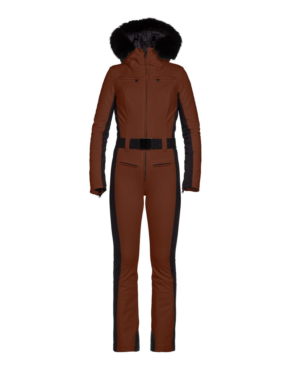 Goldbergh Red Parry Faux Fur Down Ski Suit