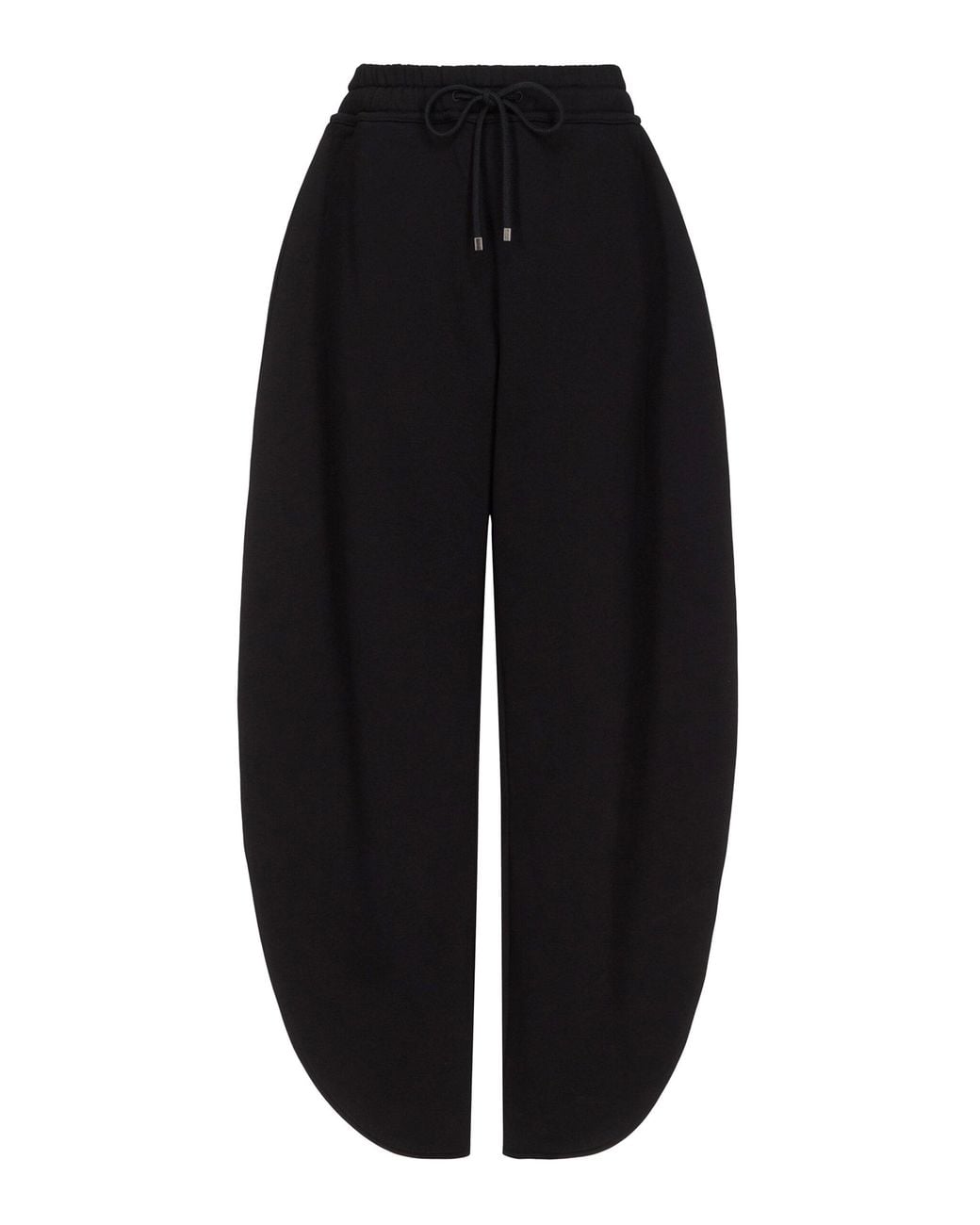 Alaïa Black Cotton Barrel-Leg Jogger Sweatpants