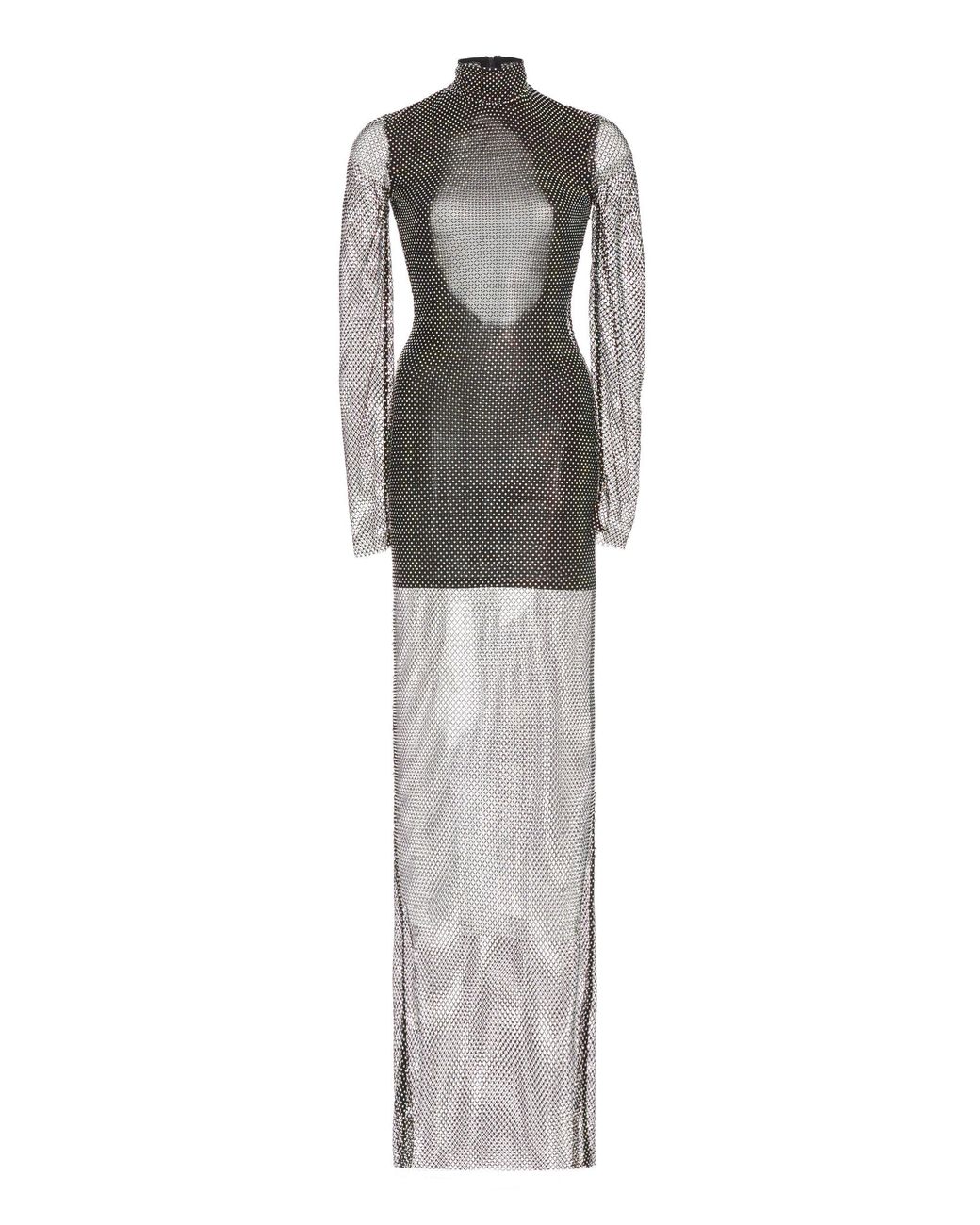 david koma crystal mesh gown