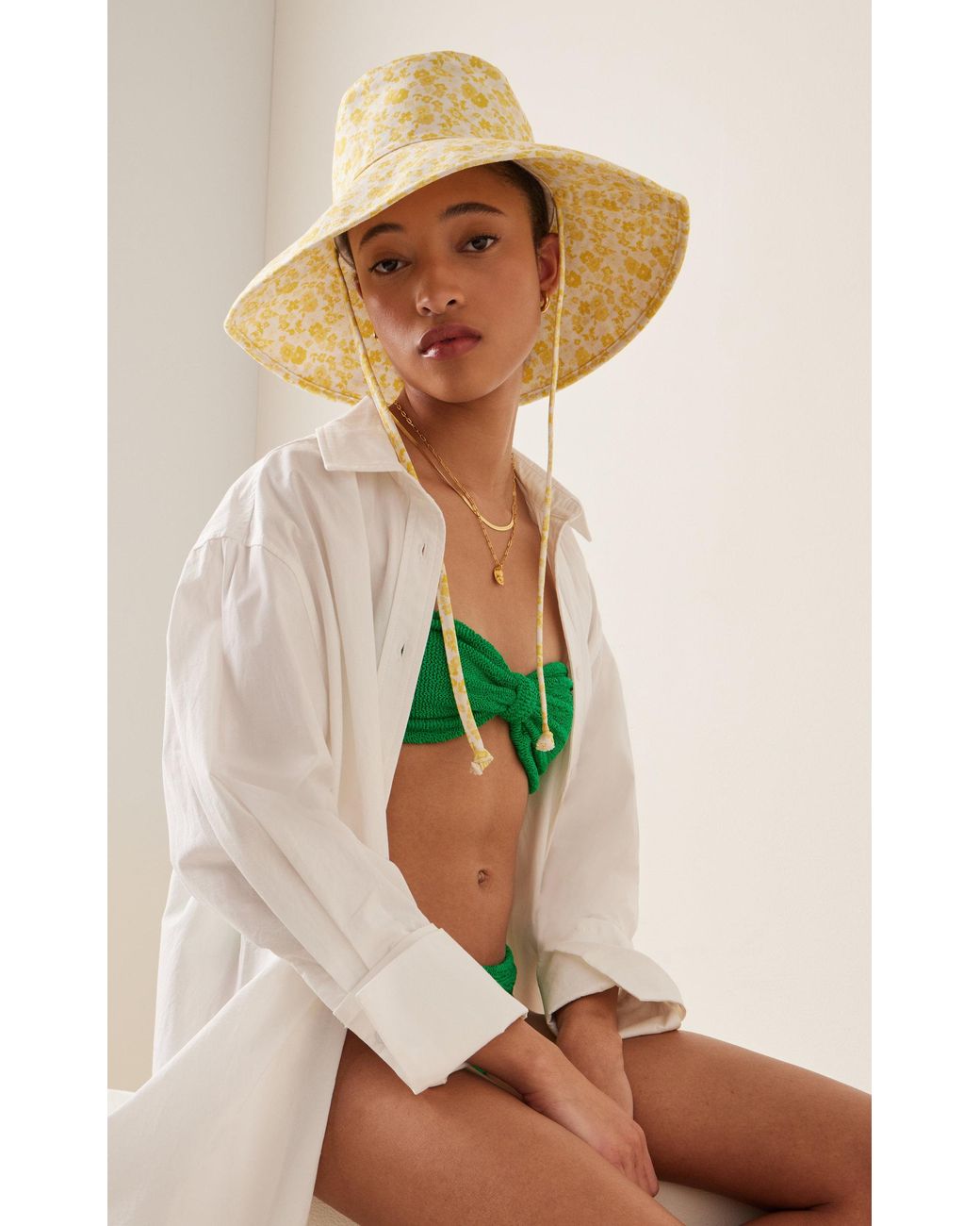 Holiday Floral Cotton Canvas Bucket Hat 