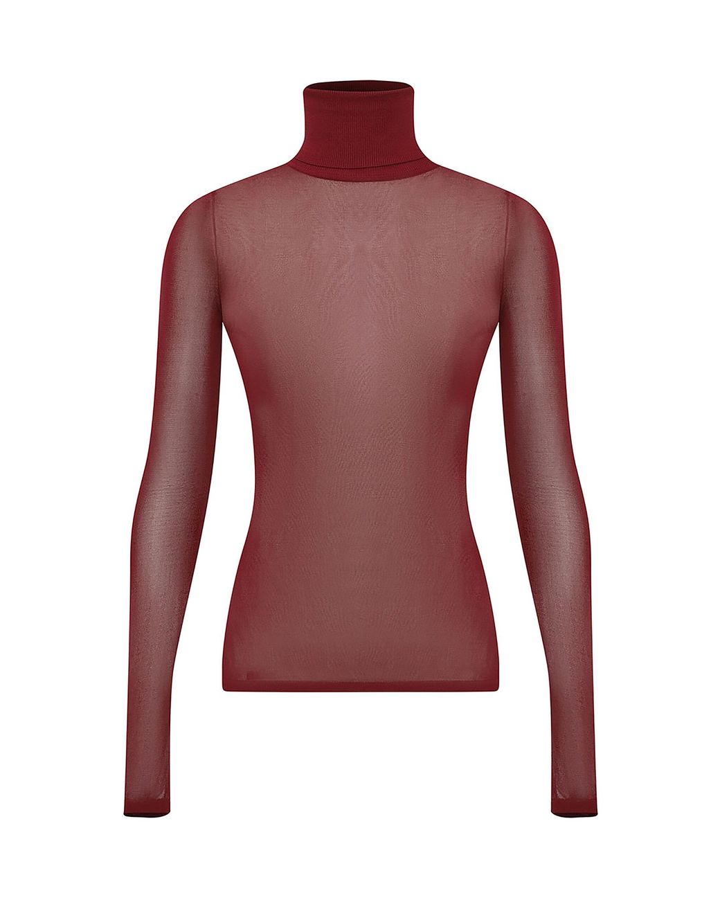 Zimmermann Red Fine-Knit Turtleneck Top