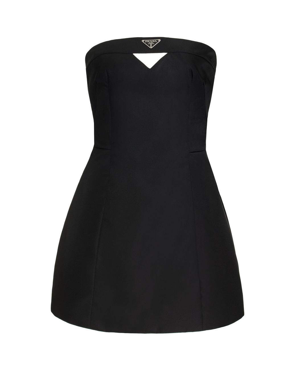 Prada Re-nylon Strapless Mini Dress in Black | Lyst