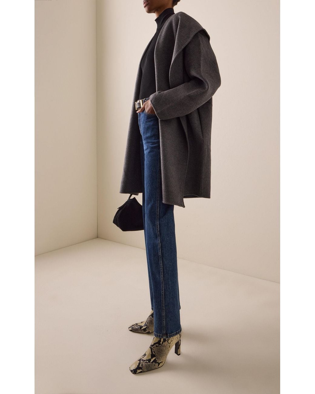 Totême Multicolor Bar Python-Embossed Leather Boots