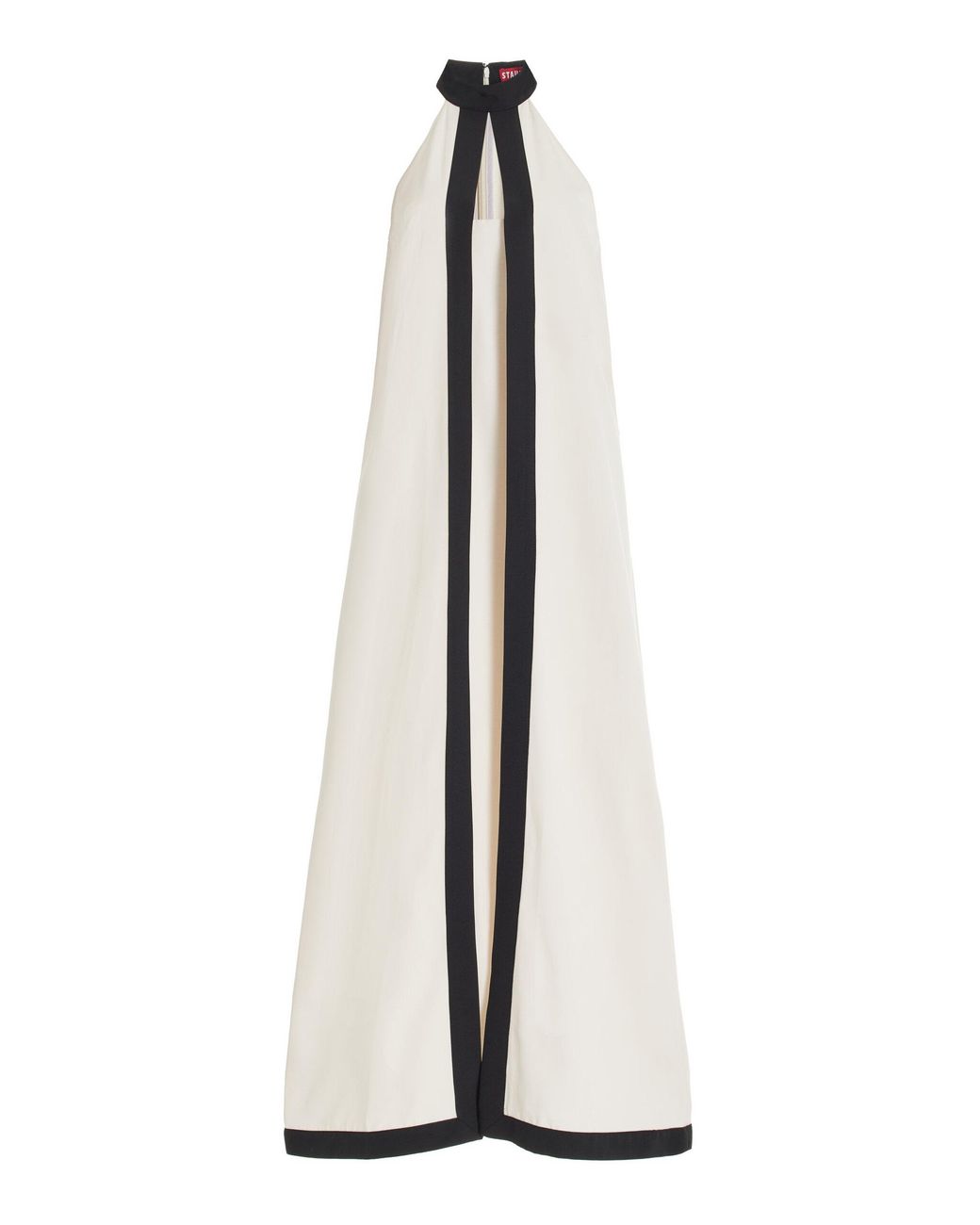 STAUD Wright Cotton-blend Halter Maxi Dress in White | Lyst