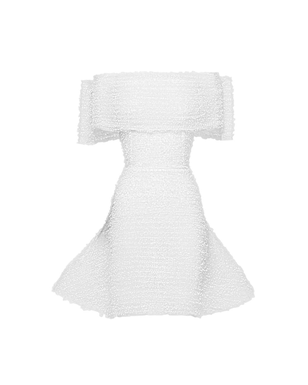 Maticevski Admiration Strapless Bowback Tulle Mini Dress in White Lyst