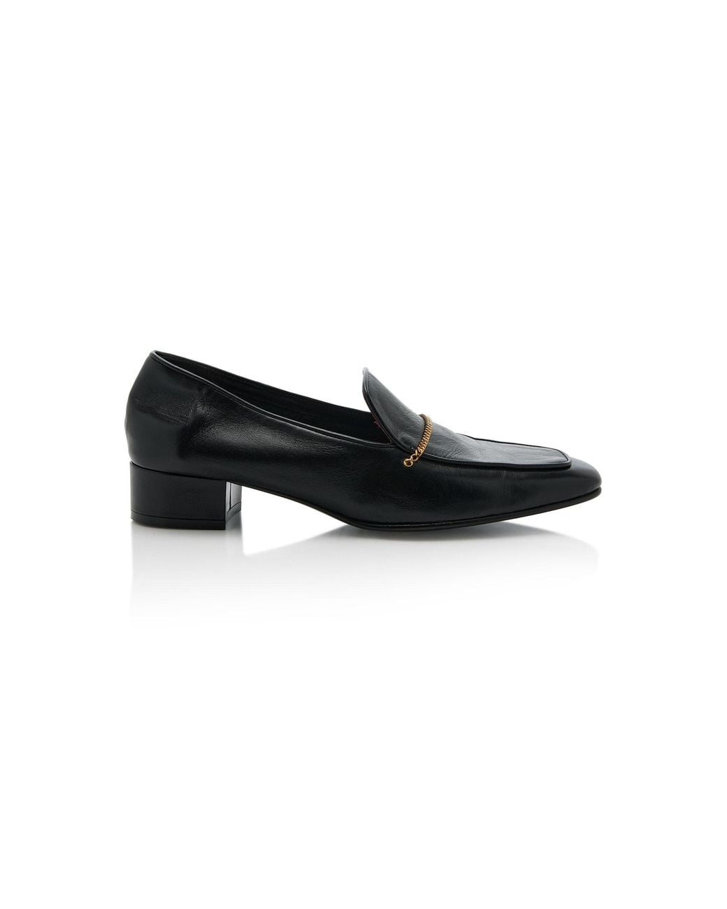Herbert Levine Black Fair And Square Leather Loafers