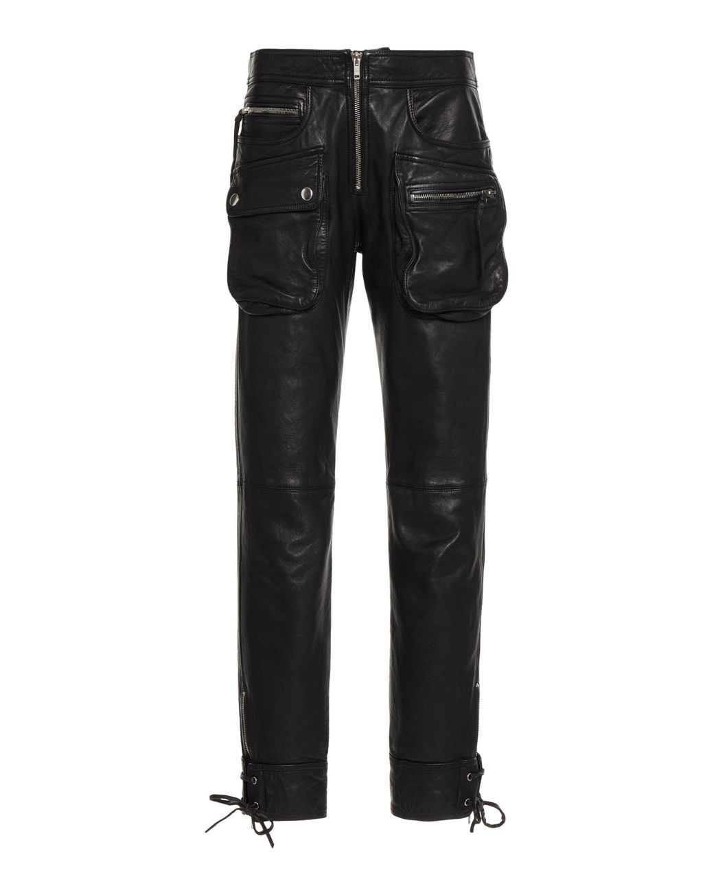 Isabel Marant Ciane Leather Cargo Pants in Black | Lyst UK