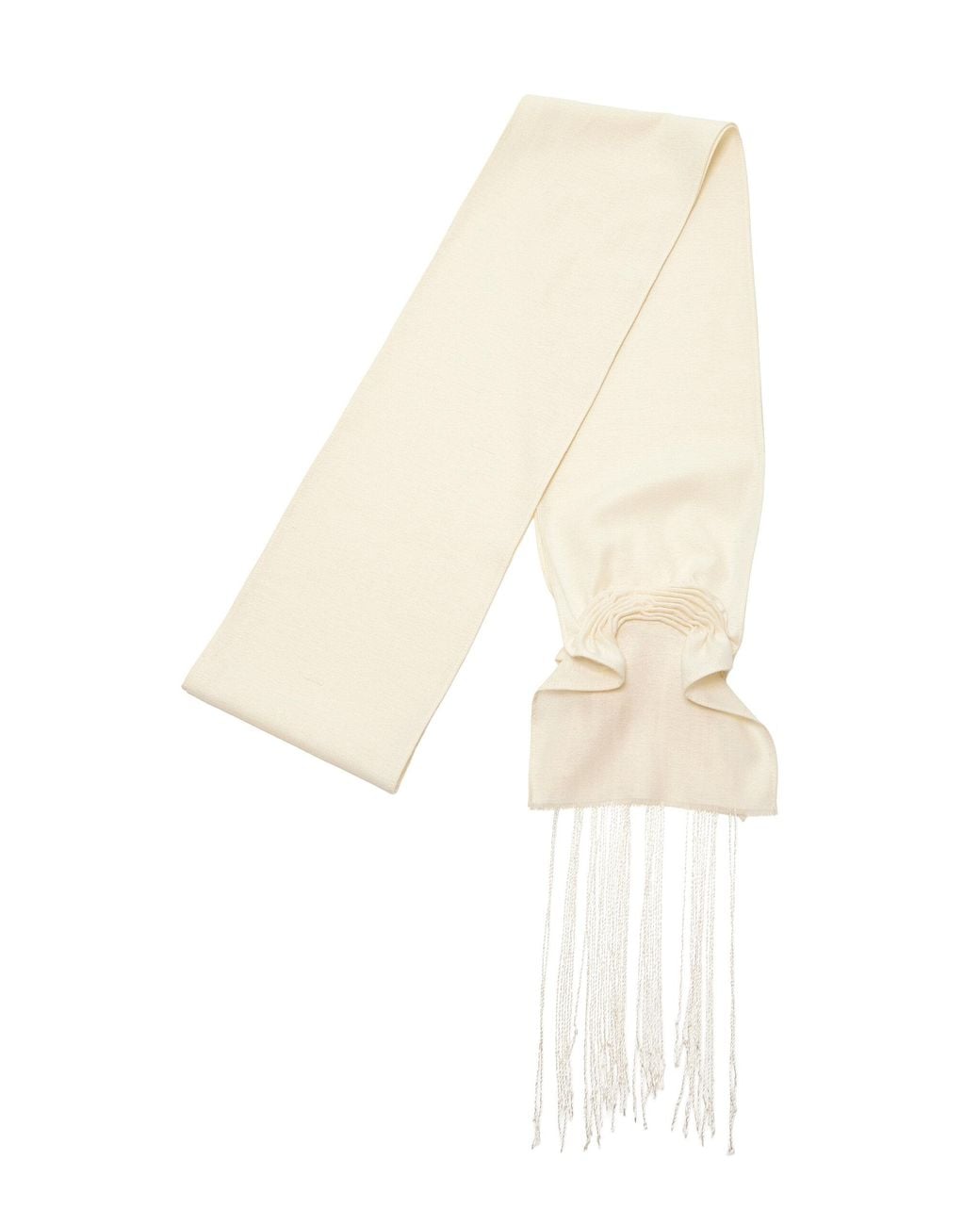 Maison Magdalena White Ondara Wool-Blend Scarf