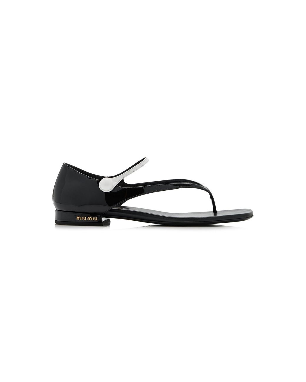 Miu Miu Black Leather Sandals