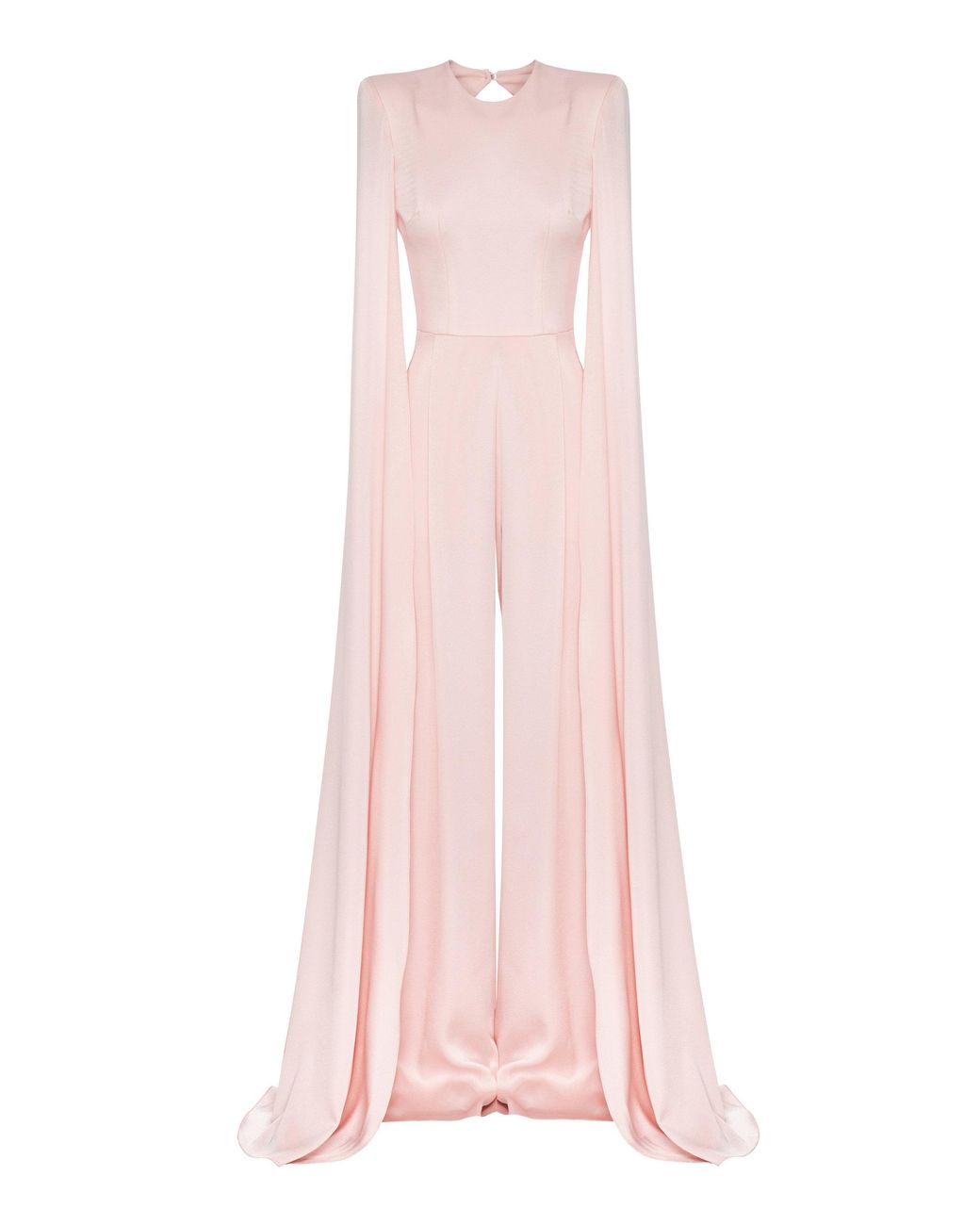 Alex Perry Halston Cape Overlay Satin Jumpsuit in Pink | Lyst