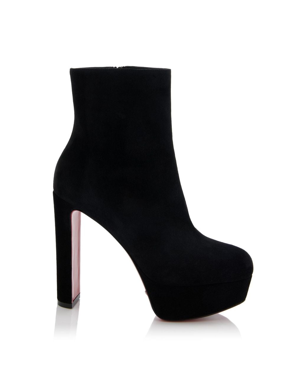 Christian Louboutin Black Loo 130mm Veau Velours Ankle Boots