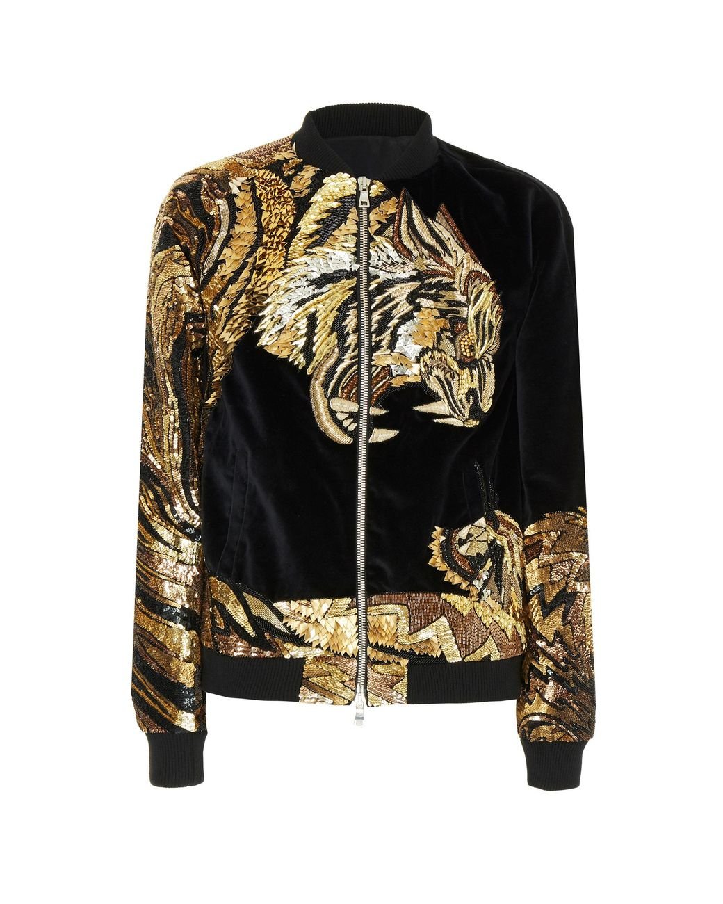 Balmain Tiger Embroidered Bomber Jacket for Men | Lyst Australia