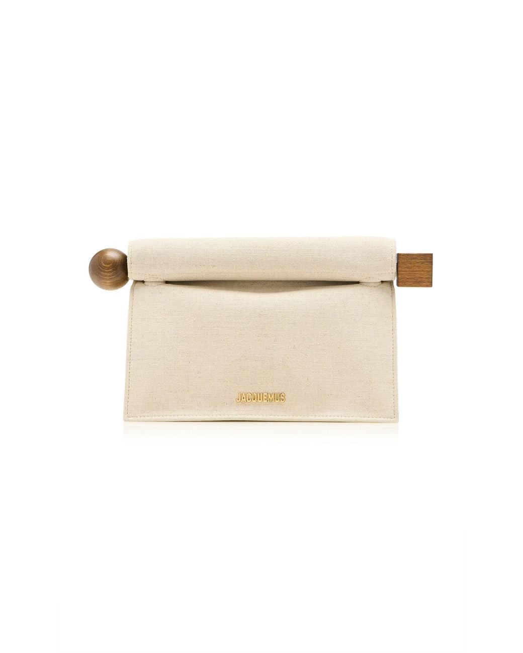Jacquemus Natural Rond Carre Cotton Clutch