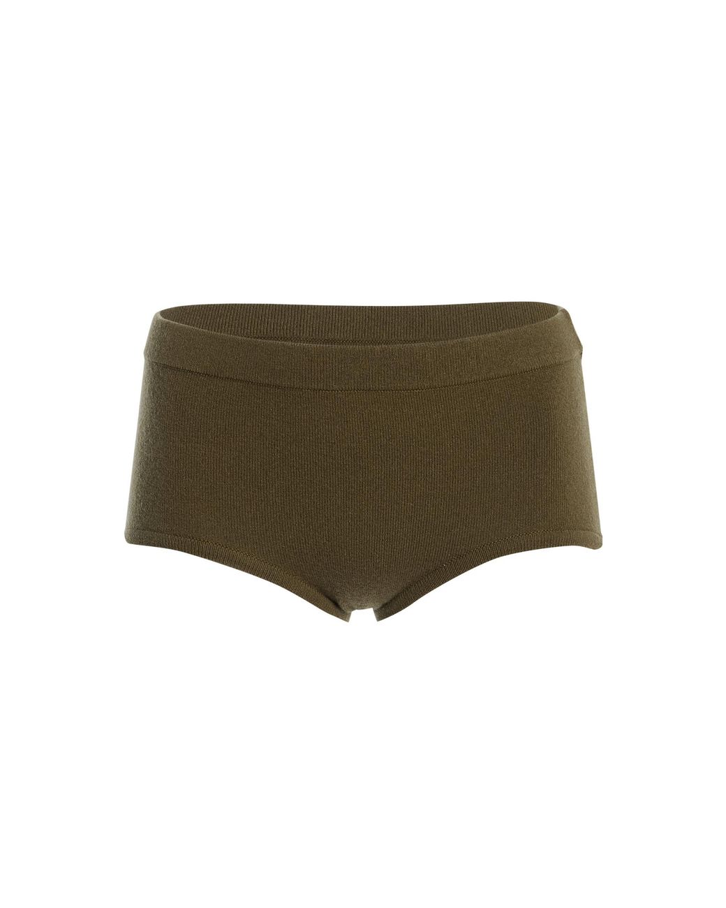 Michael Kors Green Knit Cashmere-Blend Brief Shorts