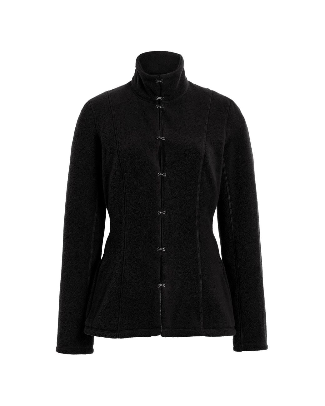 Colleen Allen Black Victorian-Inspired Fleece Jacket