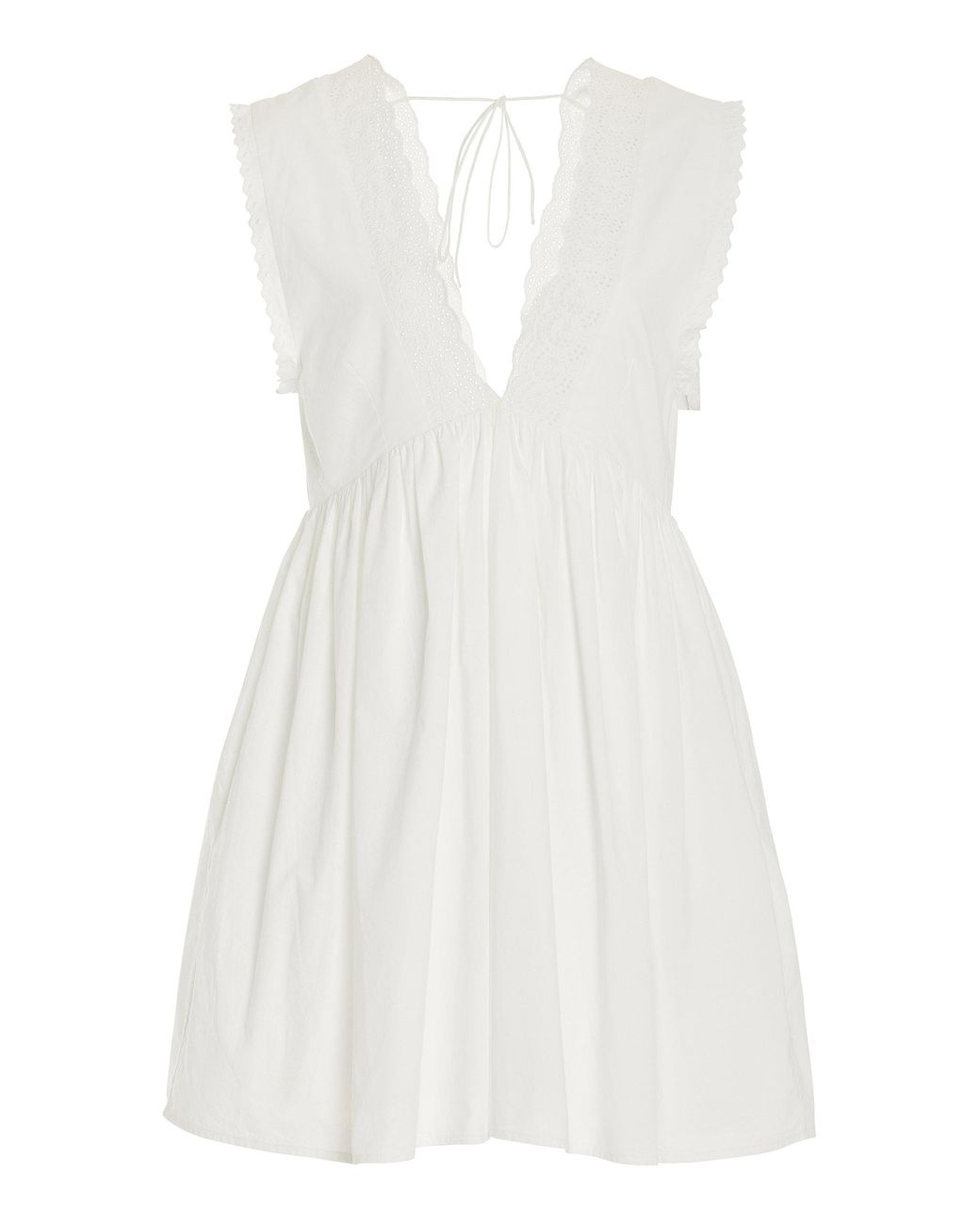 Posse Exclusive Ruby Cotton Mini Dress in White | Lyst