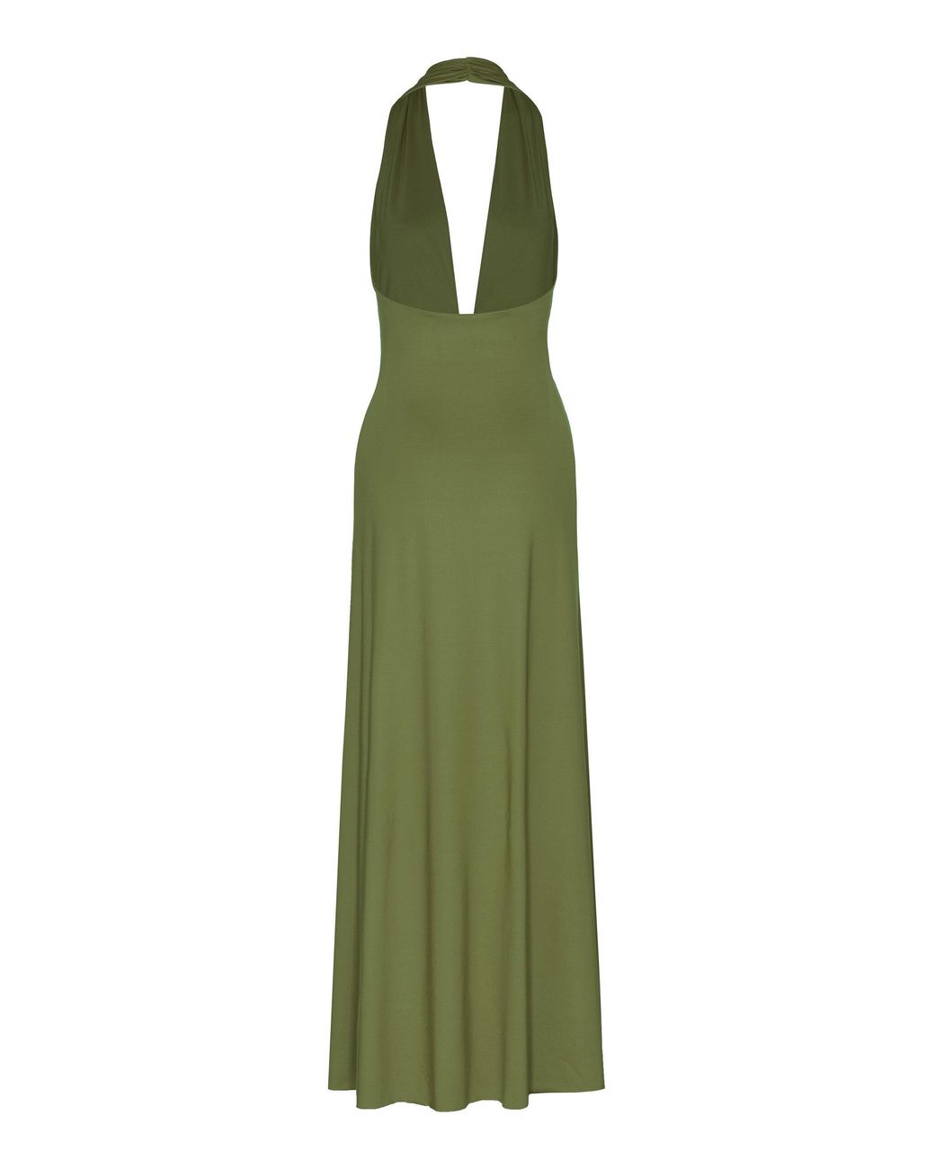 ANDRES OTALORA Mendra Gathered Jersey Maxi Dress in Green
