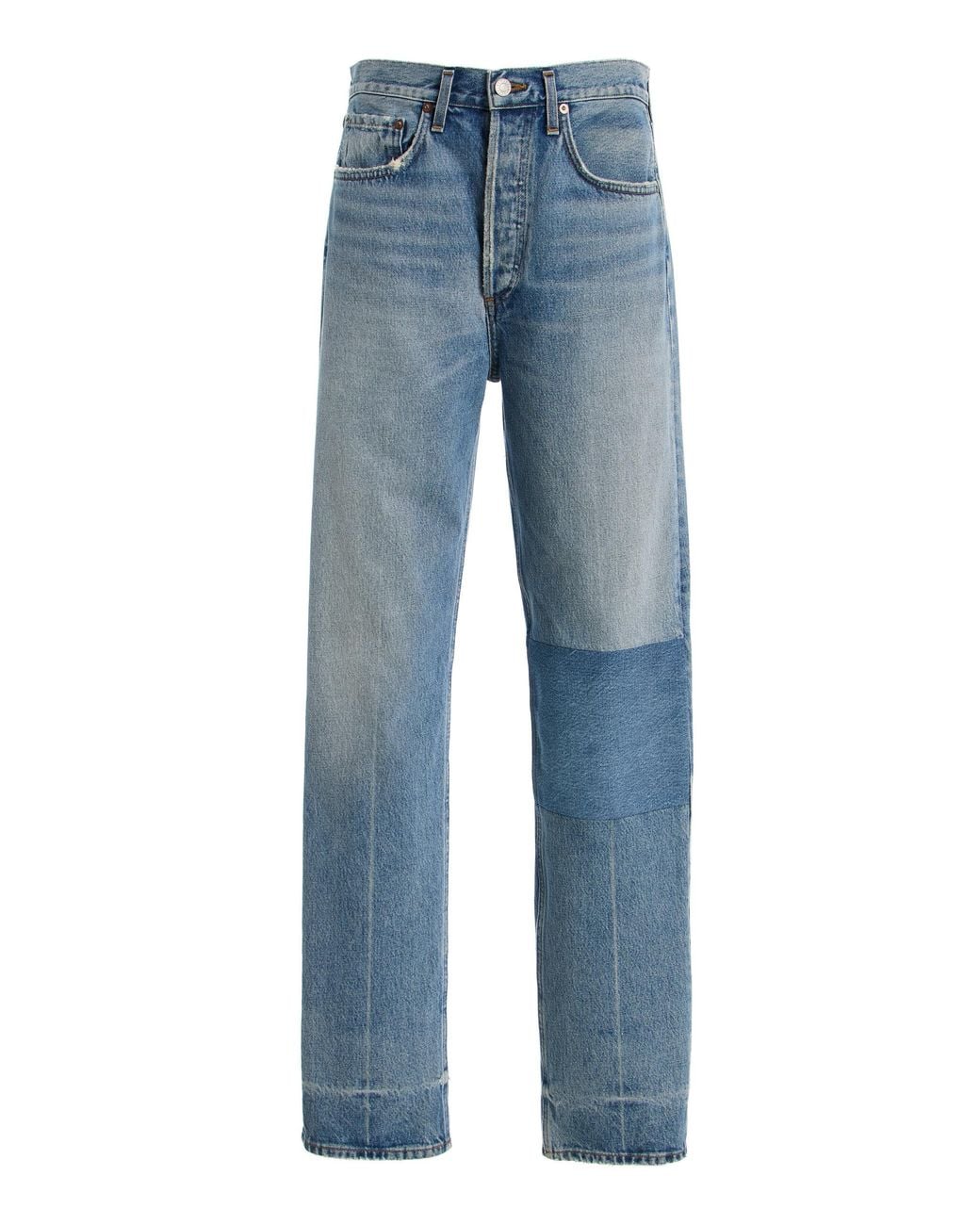 Agolde Blue 90's Rigid Mid-Rise Loose-Fit Jeans