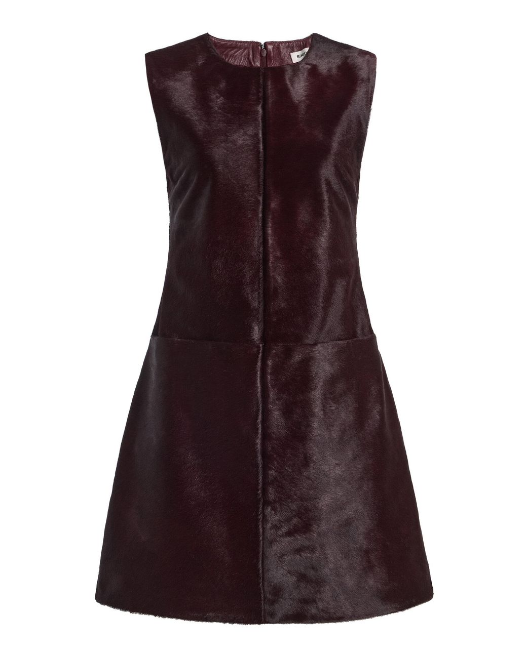 Jonathan Simkhai Purple Sonoma Calf Hair Leather Mini Shift Dress