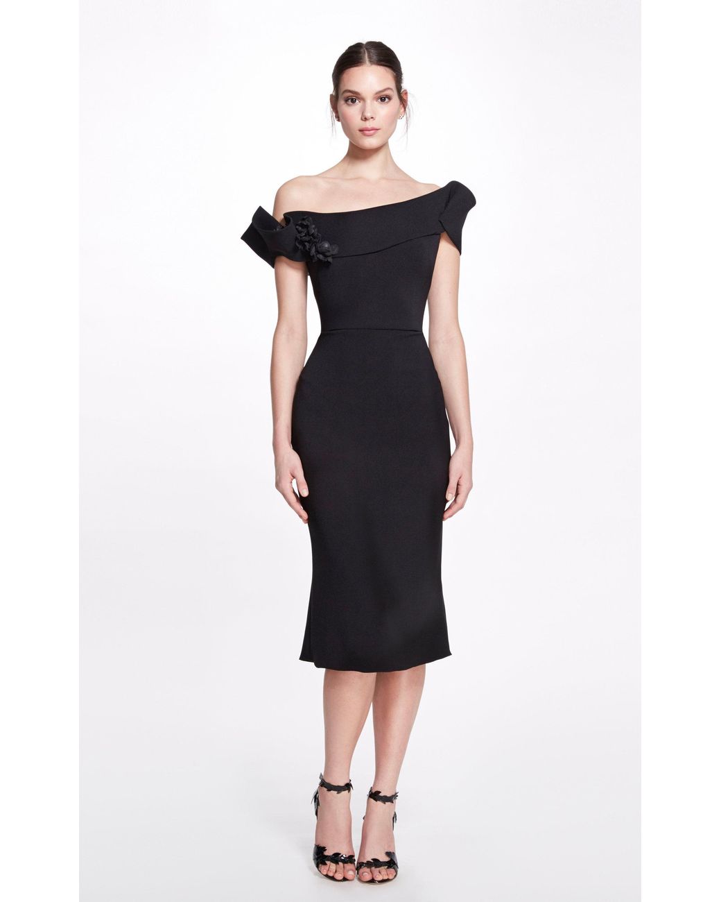 marchesa off shoulder