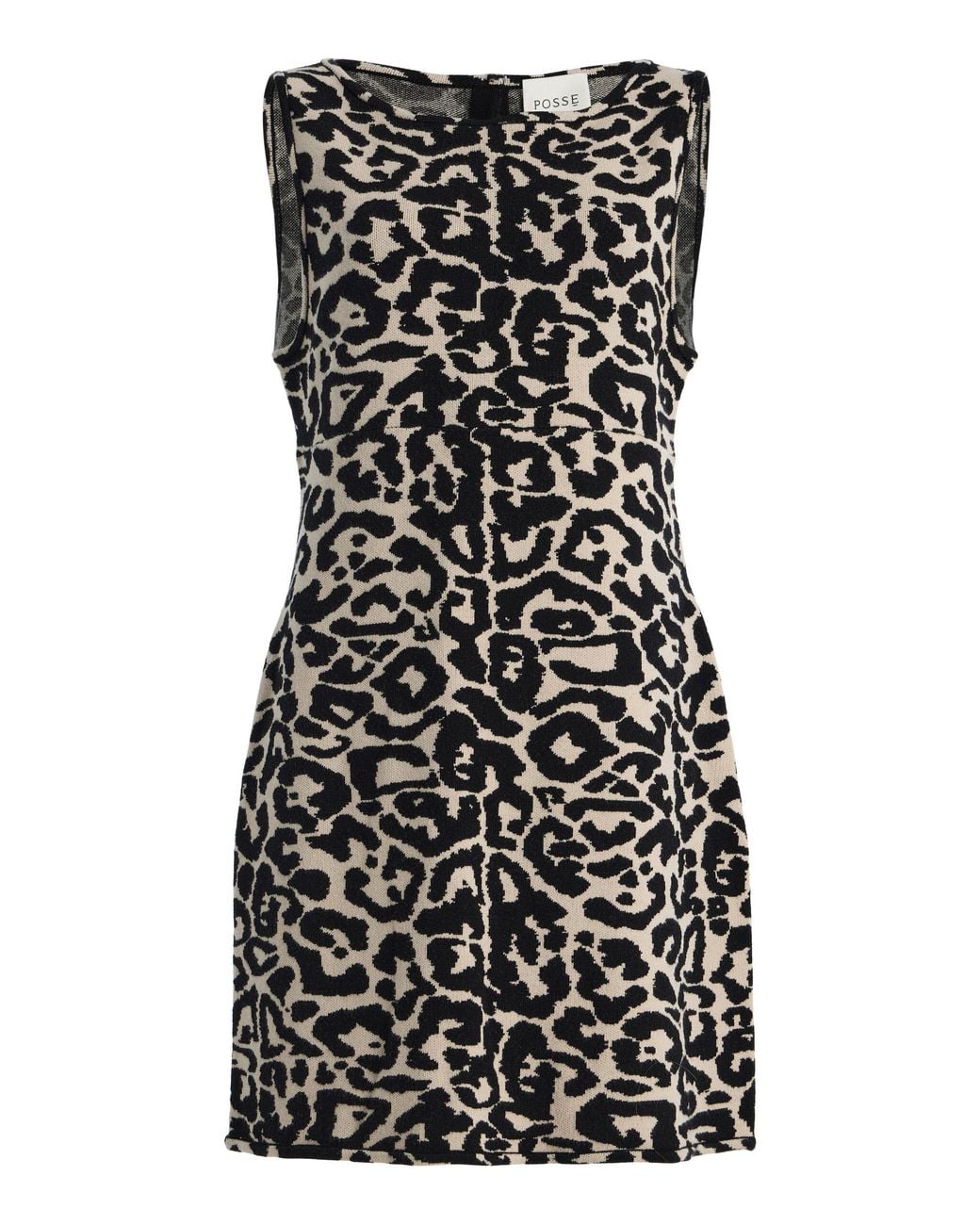 Posse Black Exclusive Lexi Leopard Knit Mini Dress