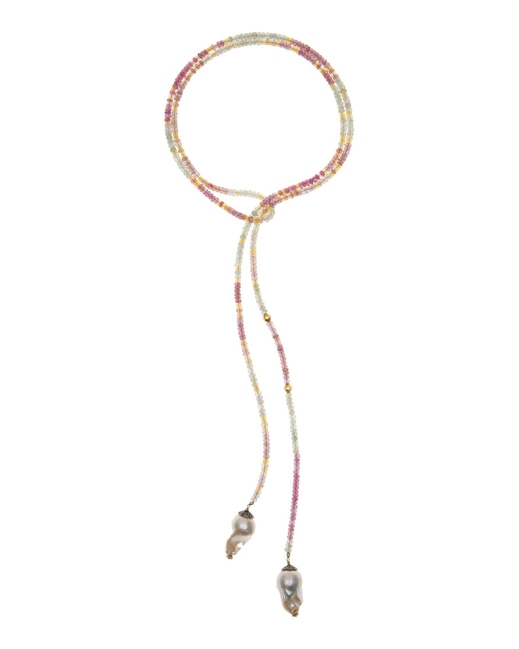 Joie Blue 18k Yellow Gold Diamond Lariat Necklace