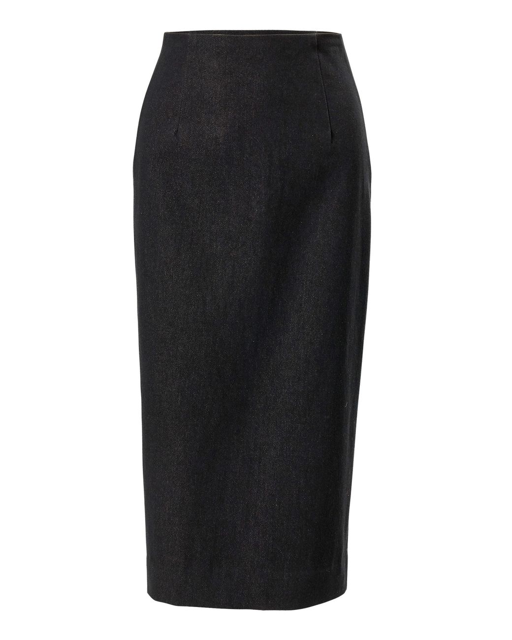 Carolina Herrera Black Denim Knee-Length Pencil Skirt