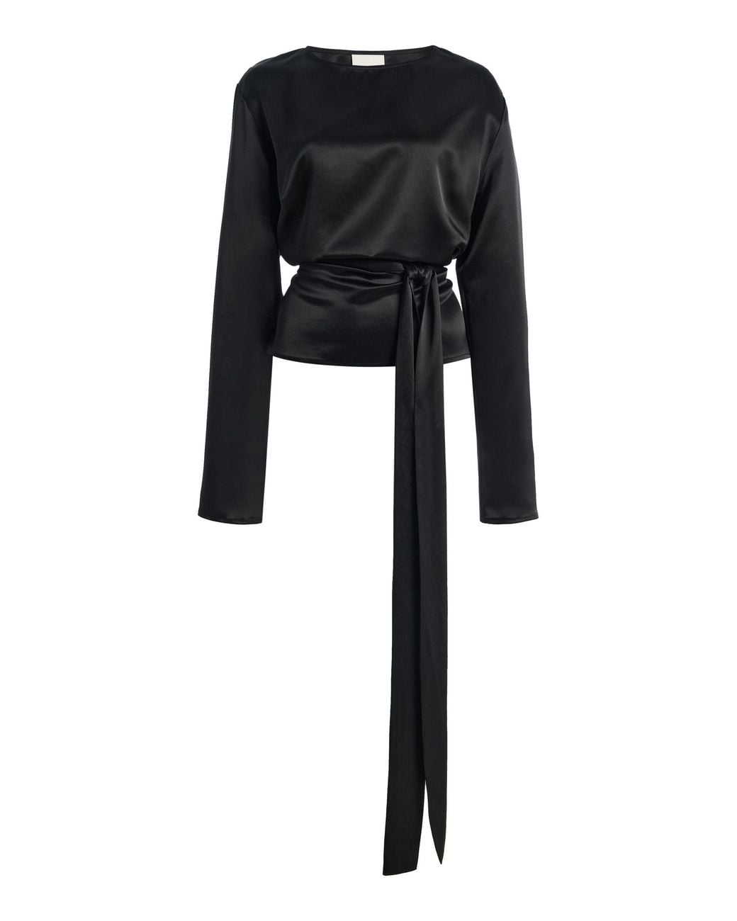 Paris Georgia Black Alba Bow Satin Top