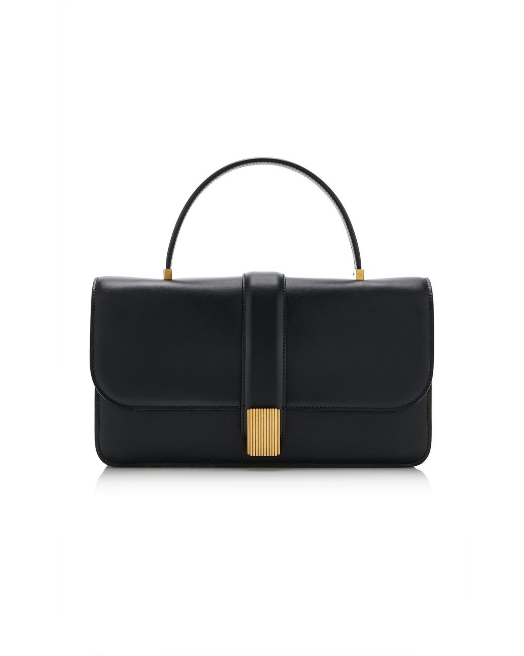 Khaite Black Blake Leather Top Handle Bag